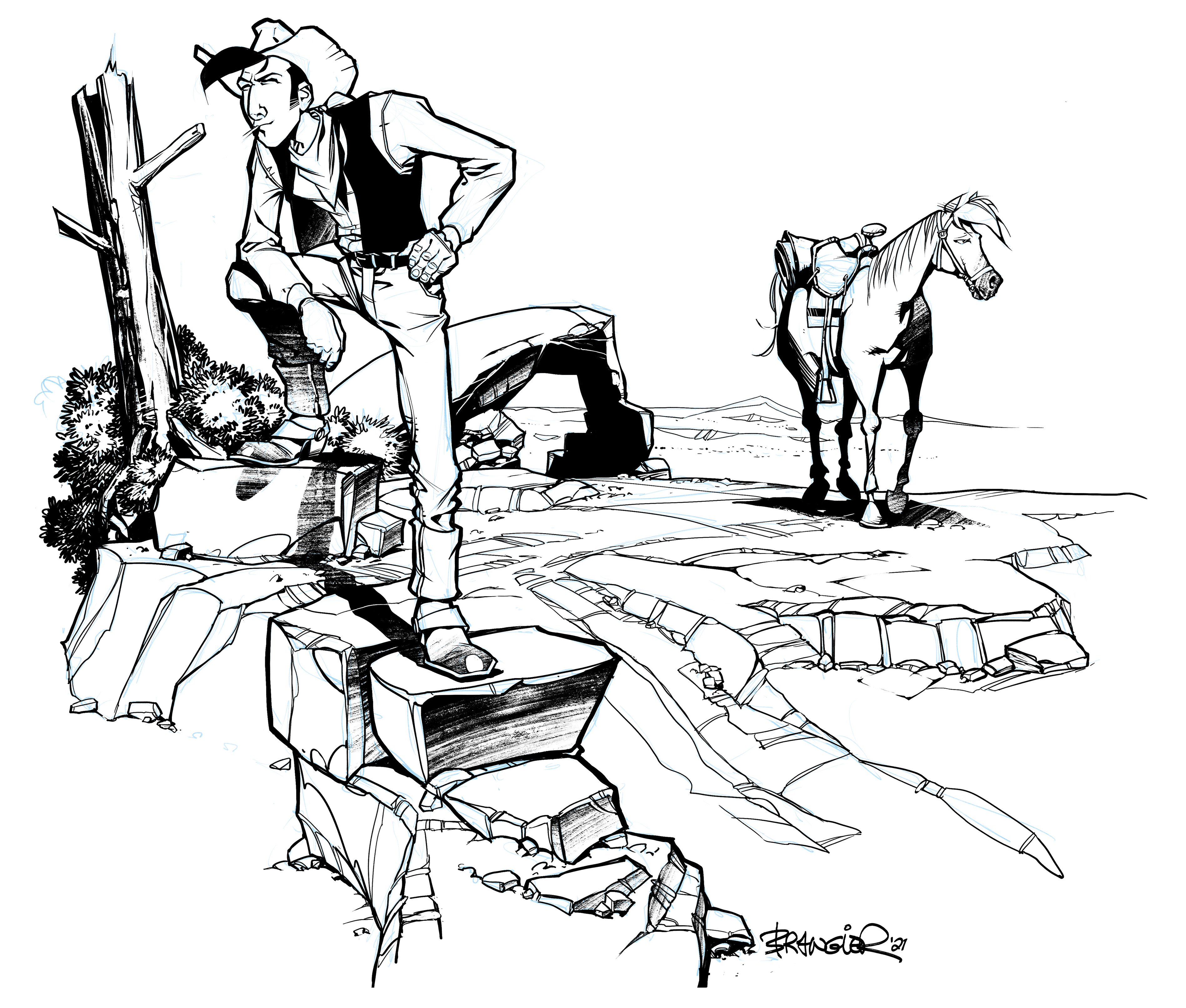 Etude 1 de Lucky Luke