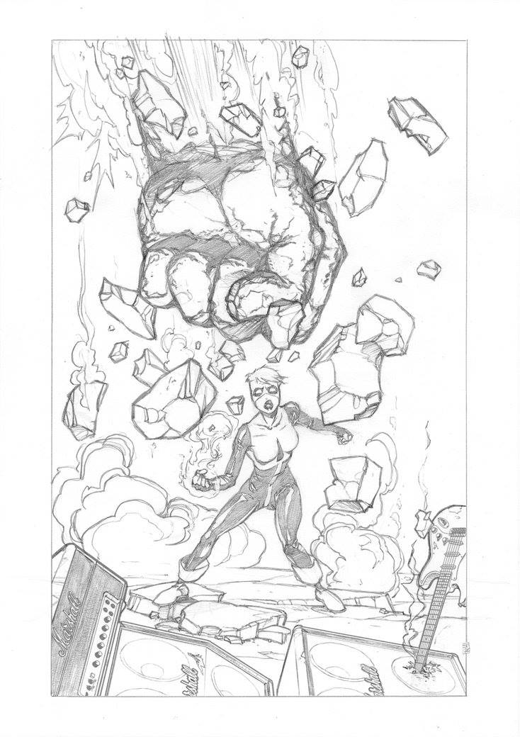 Une planche crayonnée
